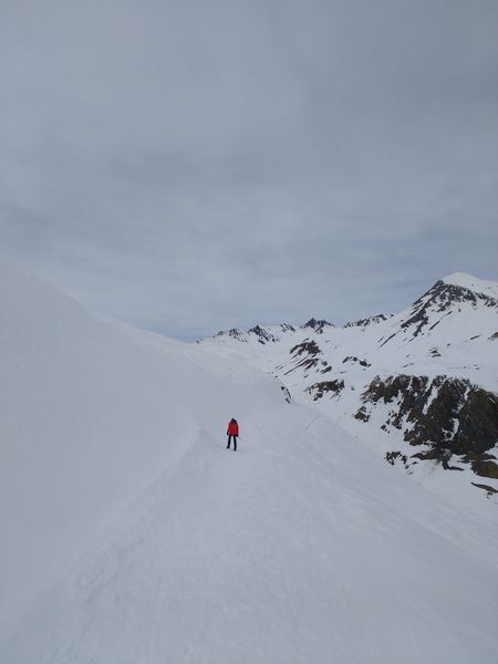 Galibier road in snow