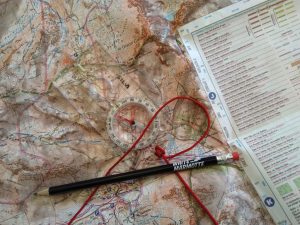 Map and compass image to illustrate navigation school